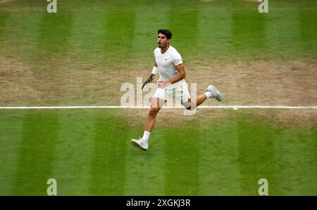 Wimbledon, London, Großbritannien. Juli 2024. Carlos Alcaraz bei seinem Sieg über Tommy Paul in Wimbledon heute. Quelle: Adam Stoltman/Alamy Live News Stockfoto