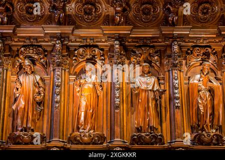 Inneres der Kathedrale Santa Iglesia Basílica de la Encarnación (Kathedrale von Malaga), Altstadt, malaga, Spanien. Stockfoto