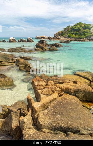 Osprey Island liegt in der Nähe von Lizard Island am Great Barrier Reef in Queensland, Australien. Osprey Island ist ein Nistgebiet für Seevögel Stockfoto