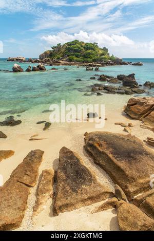 Osprey Island liegt in der Nähe von Lizard Island am Great Barrier Reef in Queensland, Australien. Osprey Island ist ein Nistgebiet für Seevögel Stockfoto