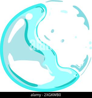 Schaumseife Blase Explosion Cartoon Vektor Illustration Stock Vektor