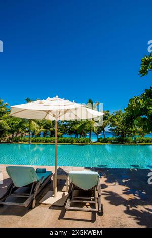 Four Seasons Resort, Mahe, Republik Seychellen, Indischer Ozean. Stockfoto