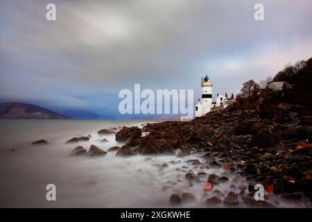 Cloch Point Lighthouse am Firth of Clyde bei Gourock, westlich von Schottland. Stockfoto