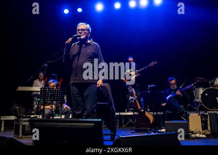 Mauro Pagani feiert vierzig Jahre Crêuza de Mä in Genua: Stockfoto