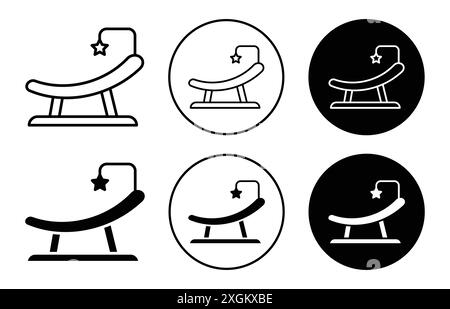 Bouncy Seat Symbol Logozeichen Vektorumriss in Schwarz-weiß Farbe Stock Vektor