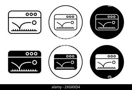 Symbol für Absprungrate Logozeichen Vektorkontur in Schwarz-weiß Stock Vektor