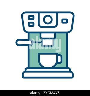 Kaffeemaschine Symbol Vektor Design Vorlage in weißem Hintergrund Stock Vektor