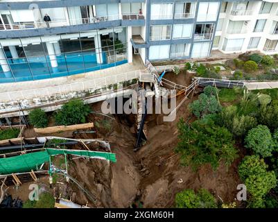 Städtisches Sinkhole-Risiko Stockfoto