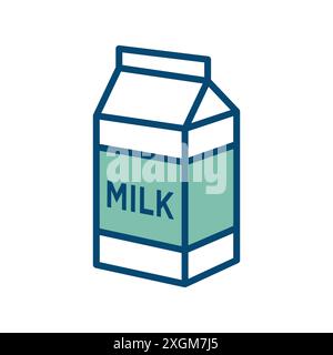 Milch-Symbol-Vektor-Designvorlage in weißem Hintergrund Stock Vektor