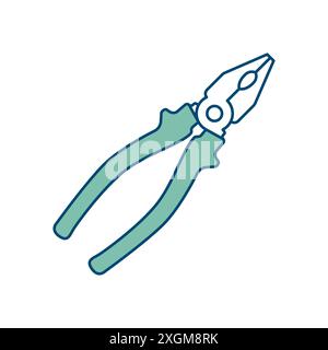 Zangen-Symbol Vektor-Designvorlage in weißem Hintergrund Stock Vektor