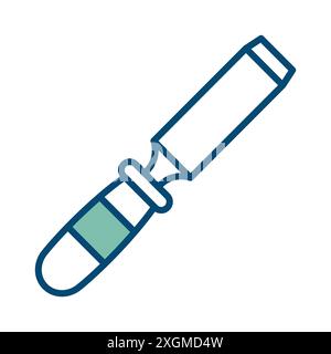Meißel-Symbol-Vektor-Designvorlage in weißem Hintergrund Stock Vektor