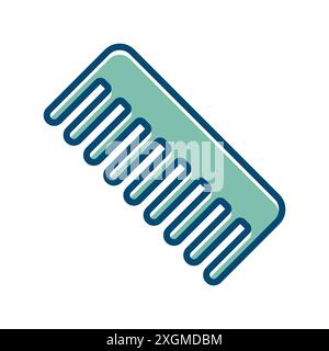 Designvorlage für Kamm-Symbol-Vektor in weißem Hintergrund Stock Vektor