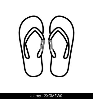 Flipflop-Symbol-Vektor-Designvorlage in weißem Hintergrund Stock Vektor