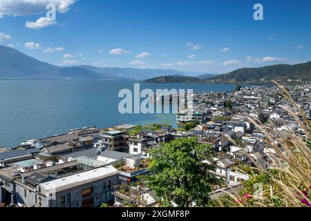 Berühmte Dali Altstadt und Erhai See in Yunnan, China Stockfoto