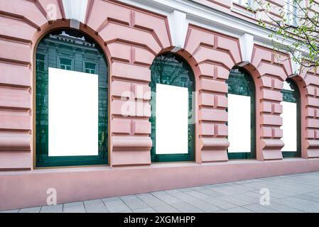 Mockup Von Werbetafeln In Der Leeren City Street Stockfoto