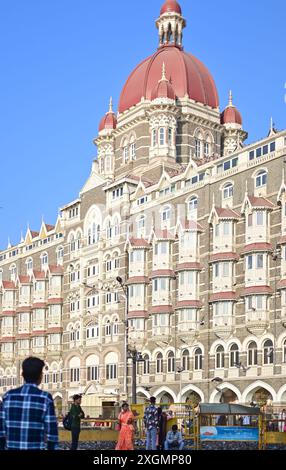 Mumbai, Indien - 13. April 2024: Das Taj Mahal Palace Hotel ist ein traditionelles Luxushotel in der Region Colaba in Mumbai, Indien Stockfoto