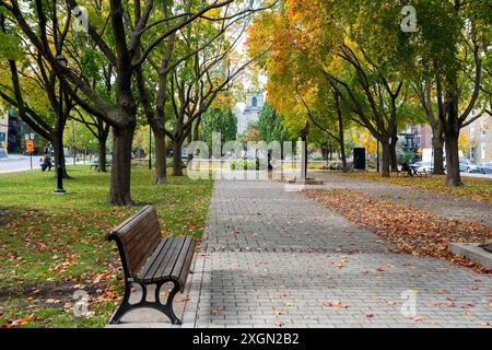 Montreal, Quebec, Kanada - 16. Oktober 2022: Mederic-Martin Park. Ein öffentlicher Park in der Nähe der Metrostation Frontenac. Stockfoto