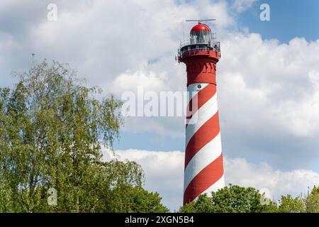 Leuchtturm in Burgh-Haamstede, Zeeland, Niederlande Stockfoto