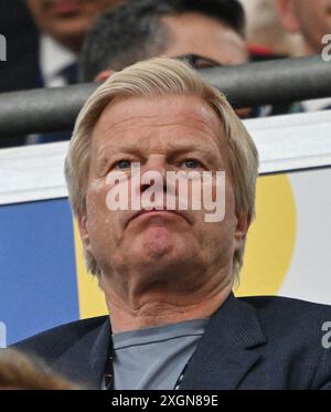 München, Deutschland. Juli 2024. Der ehemalige deutsche Torhüter Oliver Kahn ist beim Halbfinalspiel der UEFA Euro 2024 zwischen Spanien und Frankreich am 9. Juli 2024 in München zu sehen. Quelle: Ren Pengfei/Xinhua/Alamy Live News Stockfoto