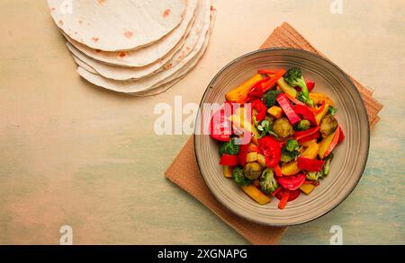 Sabji, Gemüseeintopf, Inder, hausgemacht, keine Leute Stockfoto