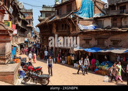 Die Altstadt von Bhaktapur in Kathmandu Nepal Stockfoto