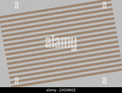 Abstraktes Bild mit diagonalen braunen und beigefarbenen Streifen auf weißem Hintergrund für eine minimalistische und moderne Ästhetik Stockfoto