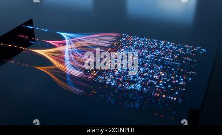 Big Data-basierte künstliche Intelligenz und -Analyse: KI, Datenwissenschaft, Technologie, Analyse und Visualisierung mit neuronalen Netzwerken und maschinellem Lear Stockfoto