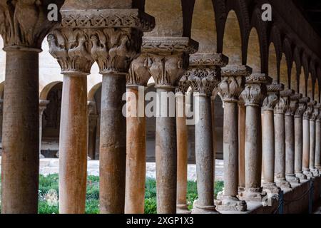 Kreuzgang von Santo Domingo de Silos, Provinz Burgos, Spanien Stockfoto