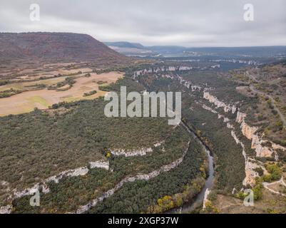 Hoces del Alto Ebro und Rudron, Plan der Naturräume von Castilla y Leon, Las Merindades, Burgos, Spanien Stockfoto