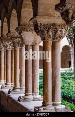 Kreuzgang von Santo Domingo de Silos, Provinz Burgos, Spanien Stockfoto