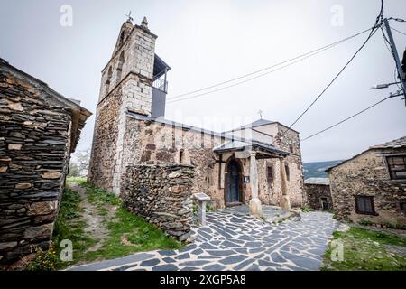 El Muyo, schwarzes Dorf, Sierra de Ayllon, Provinz Segovia, Gemeinschaft Castilla y Leon, Spanien Stockfoto