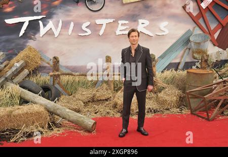 Glen Powell bei der europäischen Filmpremiere „Twisters“, Cineworld Leicester Square, Leicester Square, am Montag, den 08. Juli 2024 in London, England, Großbritannien. KAPPE Stockfoto