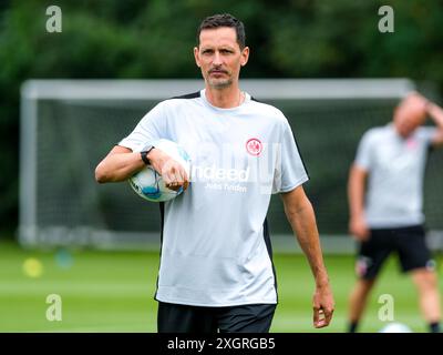 Dino Toppmoeller (Eintracht Frankfurt, Trainer), GER, Eintracht Frankfurt, Trainingsauftakt, Fussball, Bundesliga, Saison 2024/2025, 10.07.2024. Foto: Eibner-Pressefoto/Florian Wiegand Stockfoto