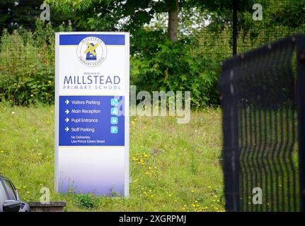 Eine allgemeine Ansicht der Millstead Primary School in Everton, Liverpool, die von zwei Grundschulkindern besucht wurde, die angeblich fünf und sechs Jahre alt waren und kürzlich gestorben sind. Die Grundschule, die Kinder im Alter von zwei bis elf Jahren unterrichtet, die besondere pädagogische Bedürfnisse haben, hat sich mit einem Ausbruch einer Infektion namens Giardia beschäftigt. Bilddatum: Mittwoch, 10. Juli 2024. PA-Foto. Siehe PA Story HEALTH School. Das Foto sollte lauten: Peter Byrne/PA Wire Stockfoto