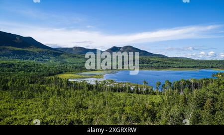 Laurentides Mountains in Charlevoix, Québec Stockfoto