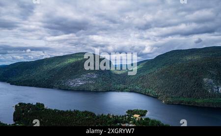 Laurentides Mountains in Charlevoix, Québec Stockfoto