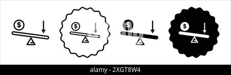 Nutzen Sie die Vektorkontur des Symbols Logo in Schwarz-weiß Stock Vektor