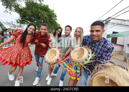 conceicao do almeida, bahia, brasilien - 23. juni 2024: Die Festlichkeiten von Sao Joao werden in Bahia gefeiert. Stockfoto