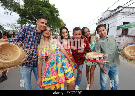 conceicao do almeida, bahia, brasilien - 23. juni 2024: Die Festlichkeiten von Sao Joao werden in Bahia gefeiert. Stockfoto