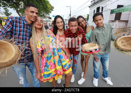 conceicao do almeida, bahia, brasilien - 23. juni 2024: Die Festlichkeiten von Sao Joao werden in Bahia gefeiert. Stockfoto