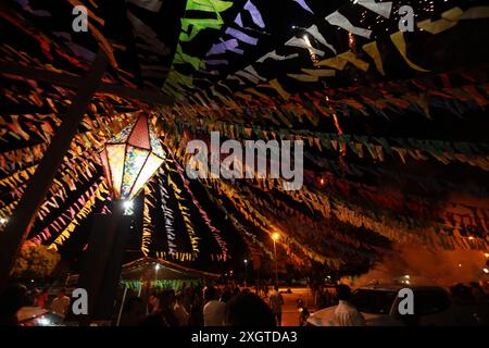 Rodelas, bahia, brasilien - 15. juni 2024: Ballon in der Dekoration der Sao Joao Feiern in der Stadt Rodelas. Stockfoto