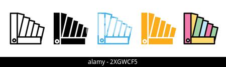 Farbmuster Symbol Logo-Zeichen Vektorumrandung in Schwarz-weiß Stock Vektor