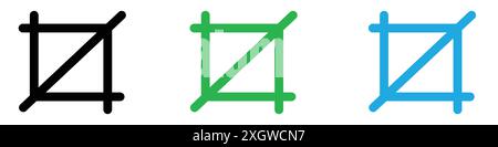 Symbol des Freistellungswerkzeugs Logo-Zeichen Vektorumrandung in Schwarz-weiß Stock Vektor