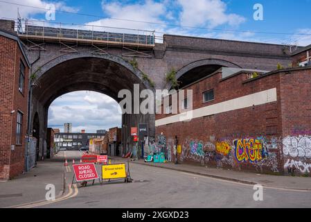 Urbane Szene in Digbeth, Birmingham, Großbritannien Stockfoto
