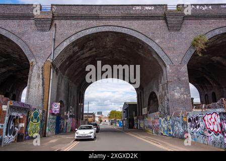 Urbane Szene in Digbeth, Birmingham, Großbritannien Stockfoto