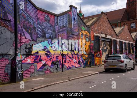 Urbane Szene in Digbeth, Birmingham, Großbritannien Stockfoto