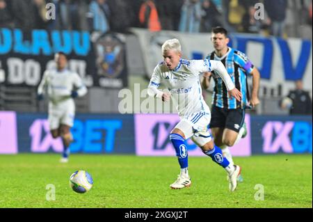 Caxias Do Sul, Brasilien. Juli 2024. Bilder des Fußballspiels von Grêmio gegen Cruzeiro, gültig für die 16. Runde der brasilianischen Meisterschaft 2024, Serie A, am Mittwoch im Stadion Centenário in Caxias do Sul, RS (10). Quelle: Antônio Machado/FotoArena/Alamy Live News Stockfoto