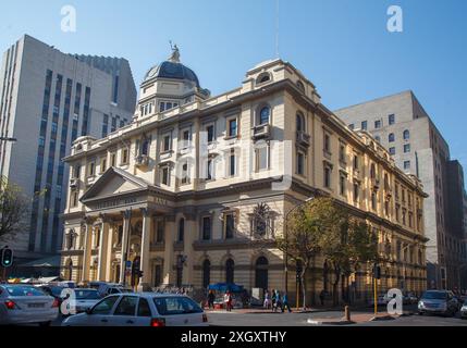 Die kunstvolle Fassade des Standard Bank Historic Building in der Innenstadt von Kapstadt, Südafrika Stockfoto