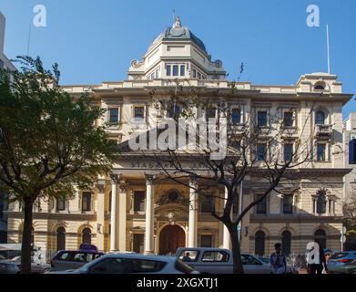 Die kunstvolle Fassade des Standard Bank Historic Building in der Innenstadt von Kapstadt, Südafrika Stockfoto