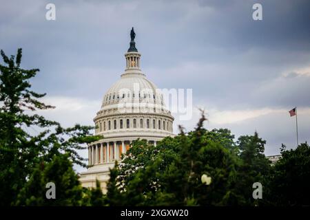 Washington, Vereinigte Staaten. Juli 2024. Blick auf das Kapitol in Washington. Washington, 10. Juli 2024. Quelle: dpa/Alamy Live News Stockfoto